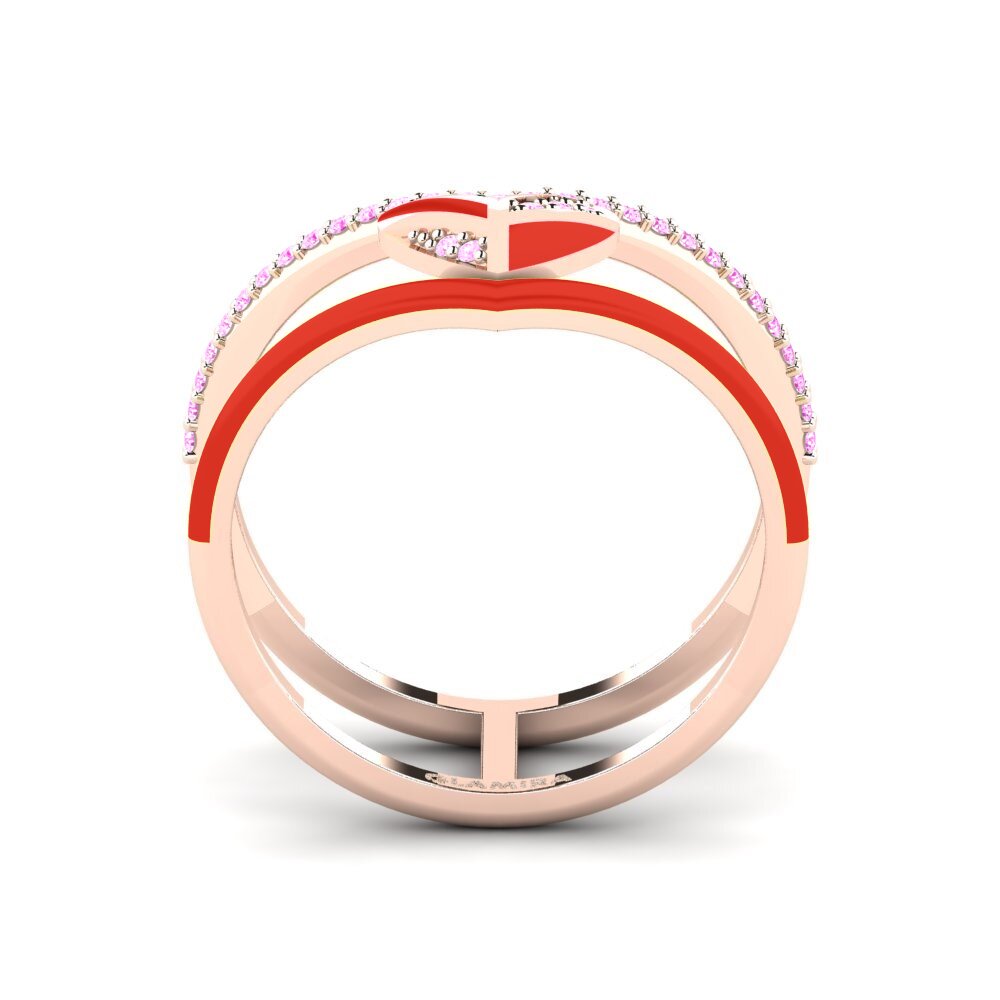 Pink Sapphire Ring Variegated