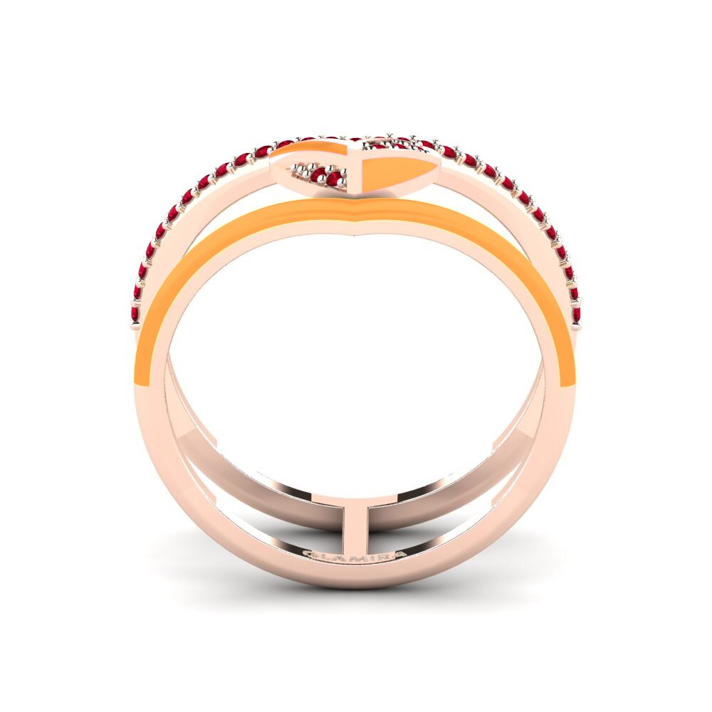 Red Zirconia Ring Variegated