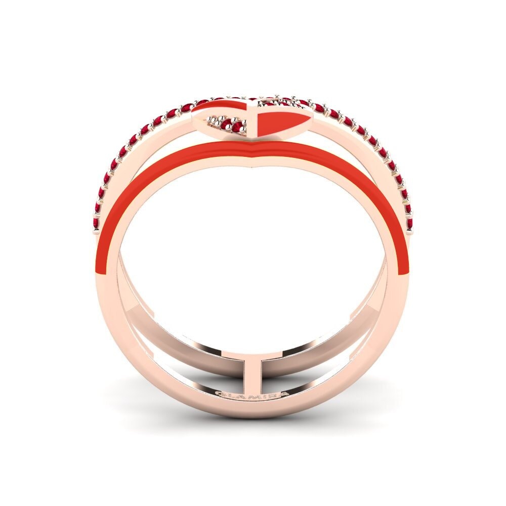 Roter Zirkonia Ring Variegated
