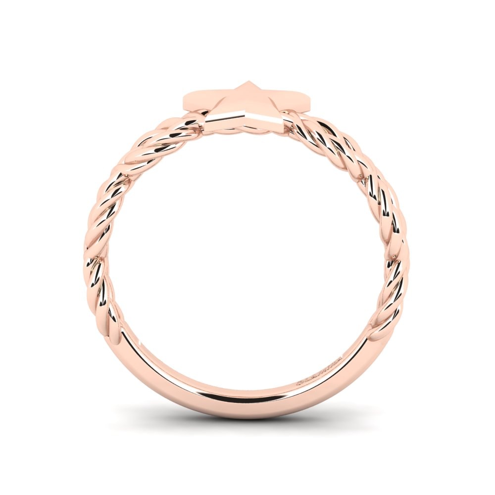 9k Oro Rosa Anillo Antigo