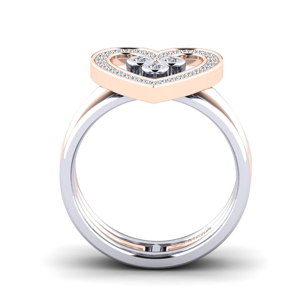 14ct White & Rose Gold Diamond Ring Liqueur