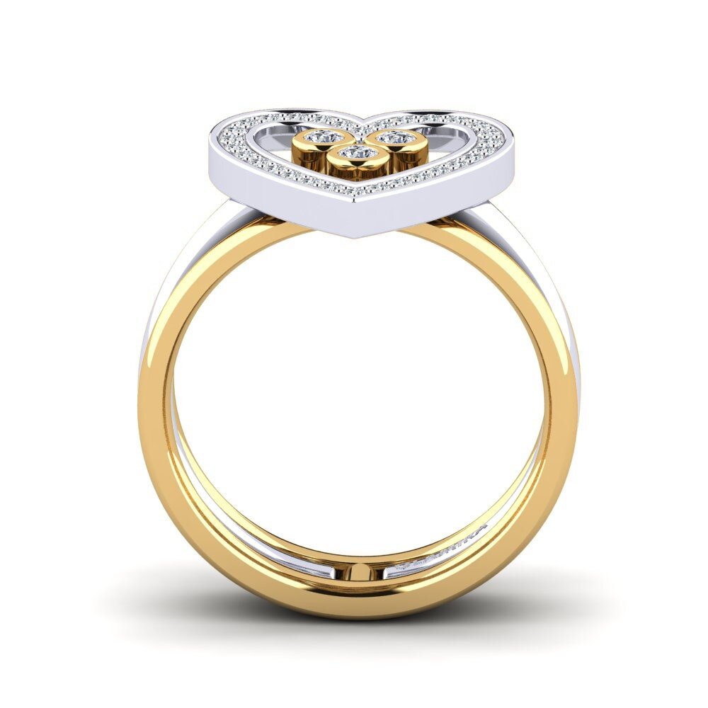 14ct Yellow & White Gold Diamond Ring Liqueur