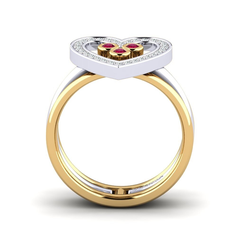 14ct Yellow & White Gold Ruby Ring Liqueur