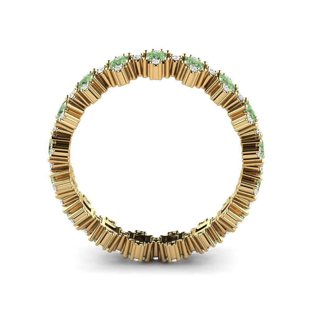 Princesa Diamante Verde Anillo Polzin