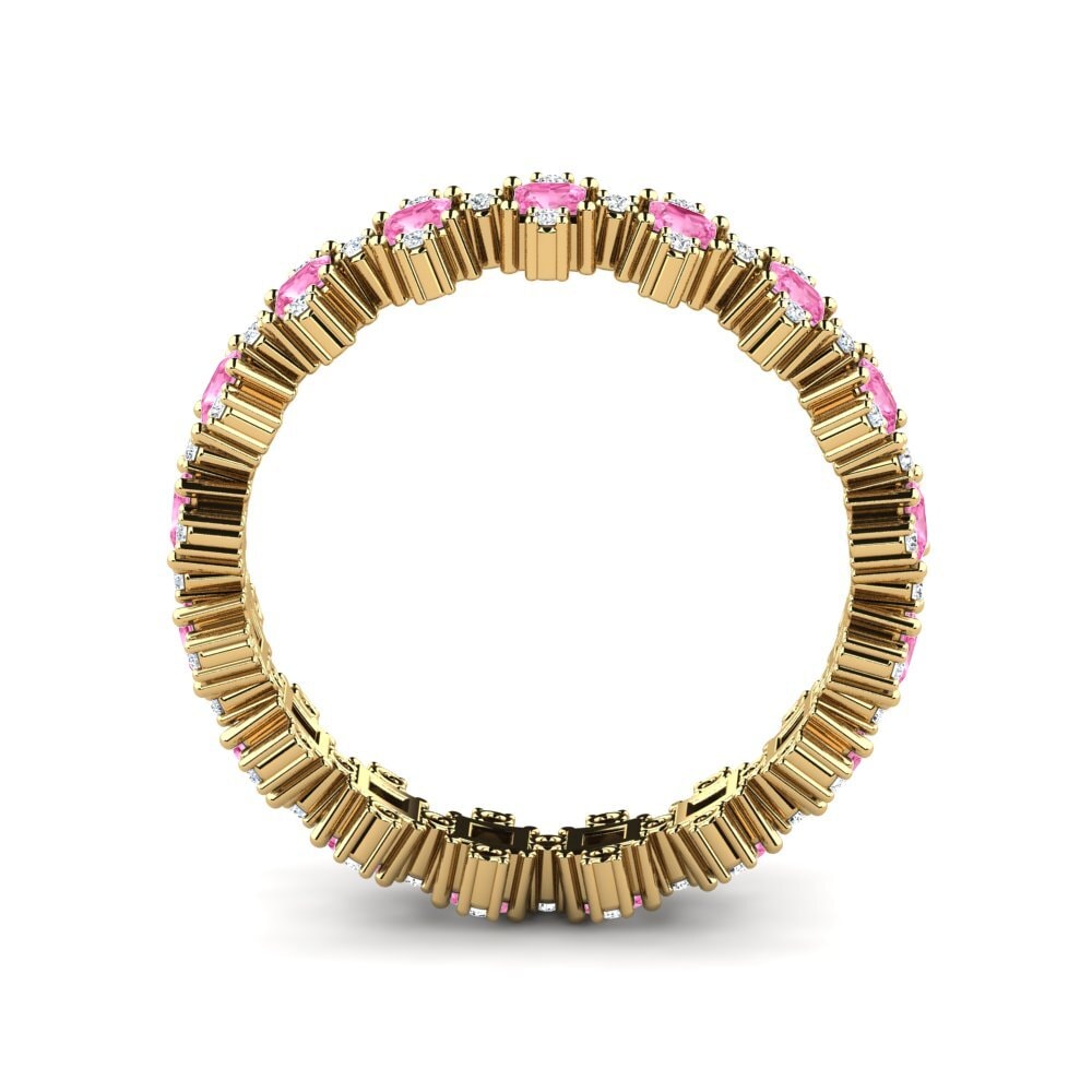 Princesa Zafiro Rosado Anillo Polzin