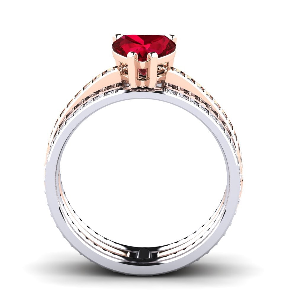 Red Zirconia Engagement Ring Preavis
