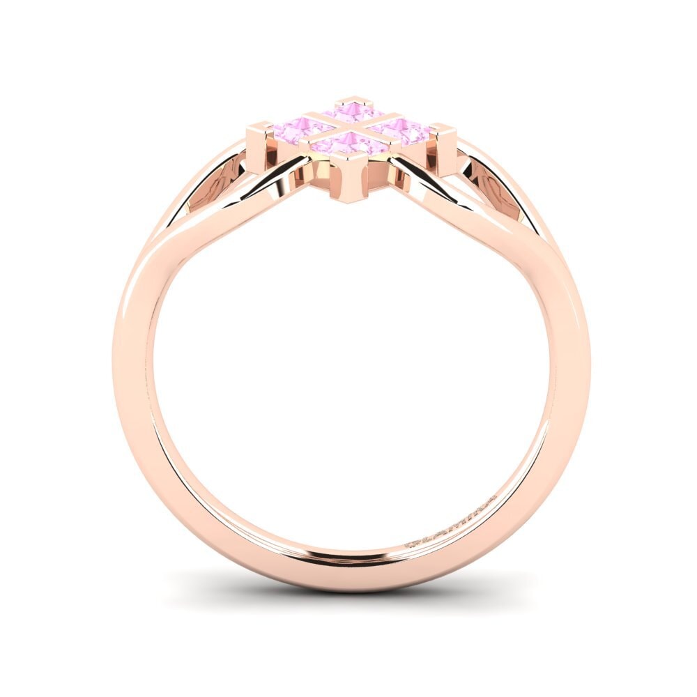 Princesa Zafiro Rosado Anillo Prosper