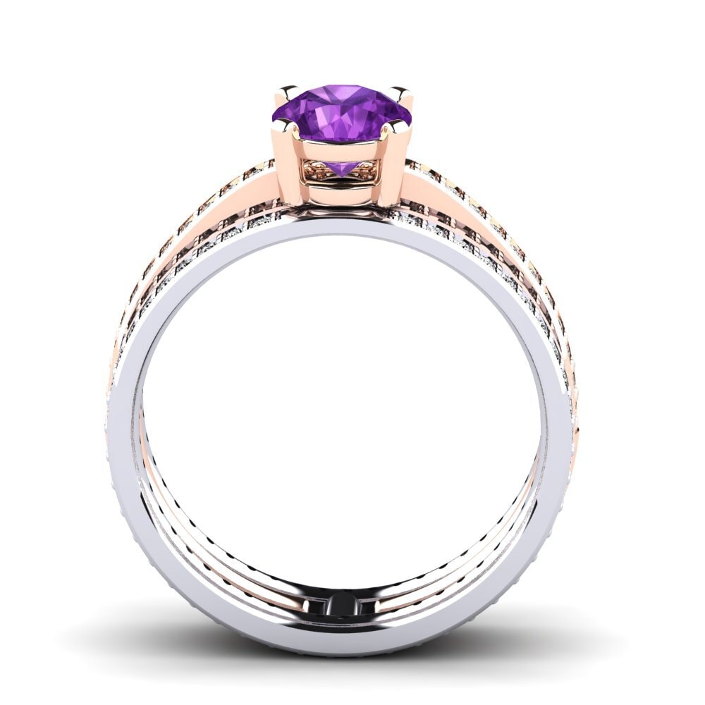 Amatista Anillo de compromiso Trompette
