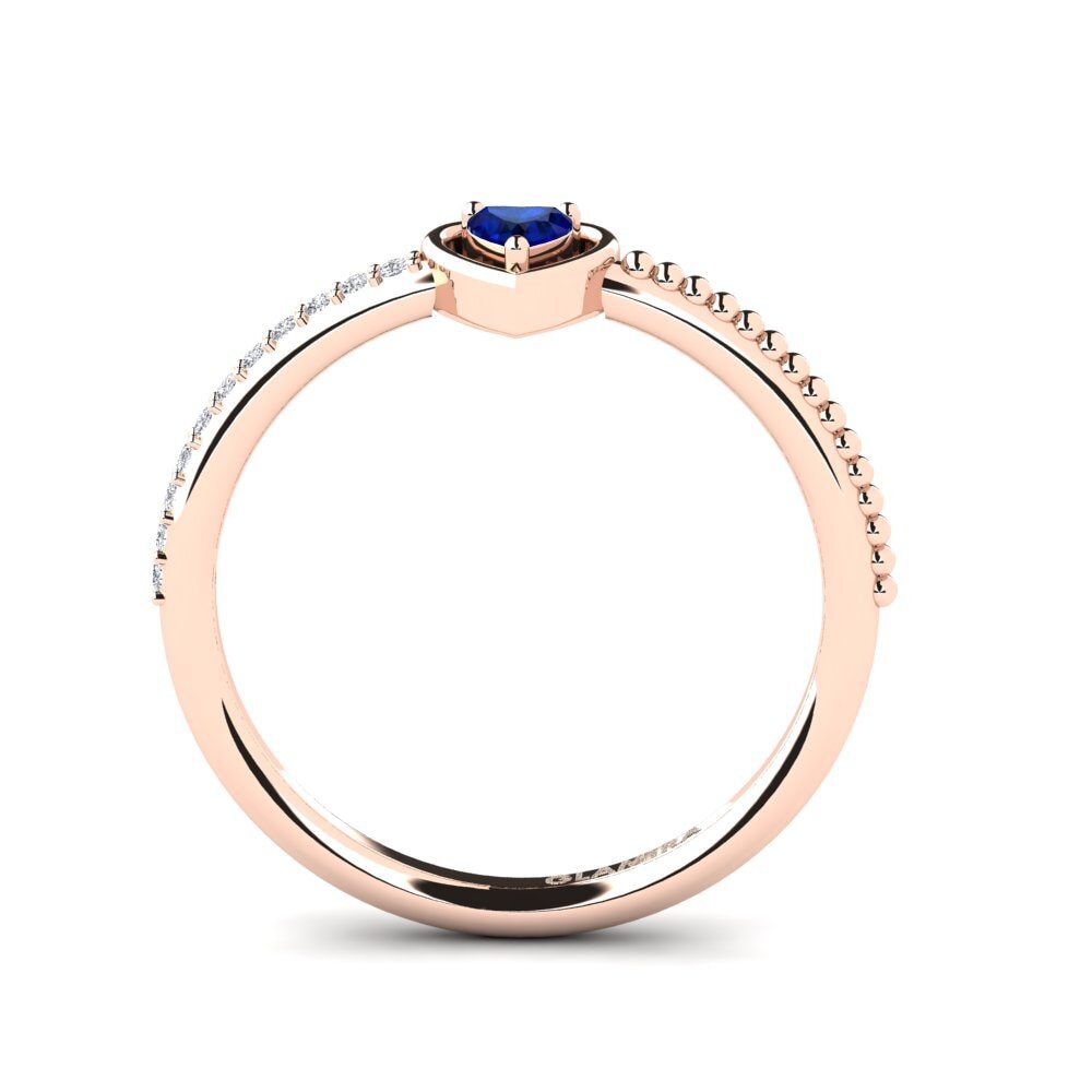 14ct Rose Gold Sapphire Women's Ring Danitacsa