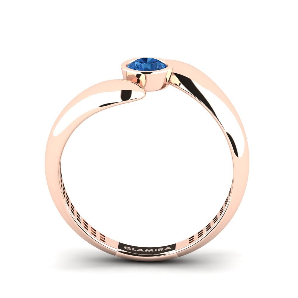 Dark Blue Zirconia Engagement Ring Davy