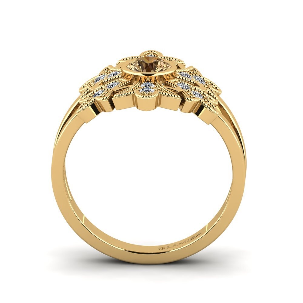 Brauner Diamant Ringe Eyraneto