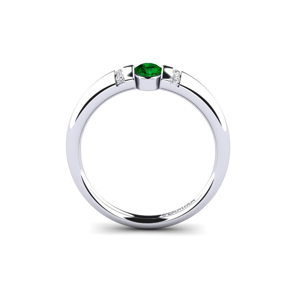 Green Zirconia Engagement Ring Amadora
