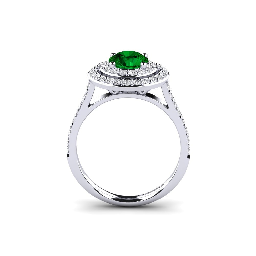 Green Zirconia Engagement Ring Devona
