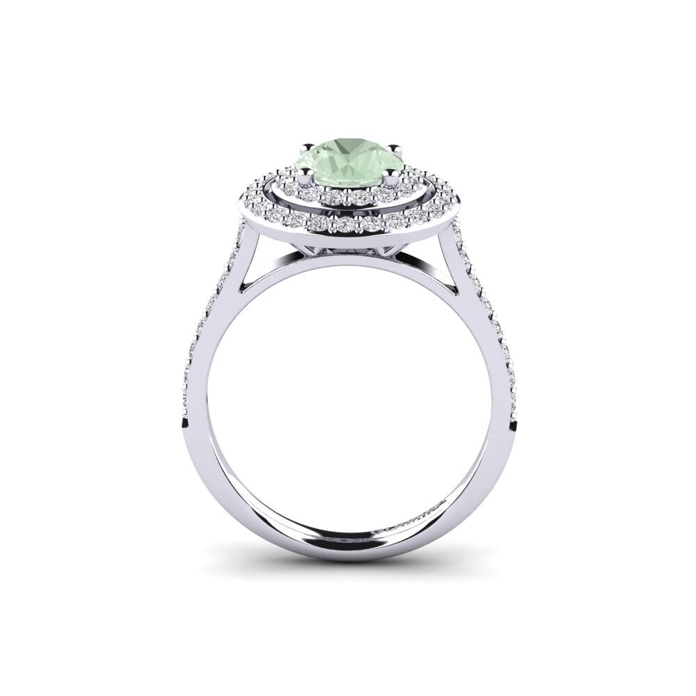 Green Amethyst Engagement Ring Devona
