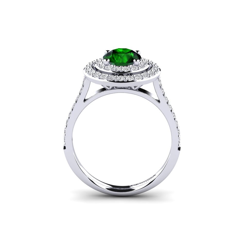Green Tourmaline Engagement Ring Devona