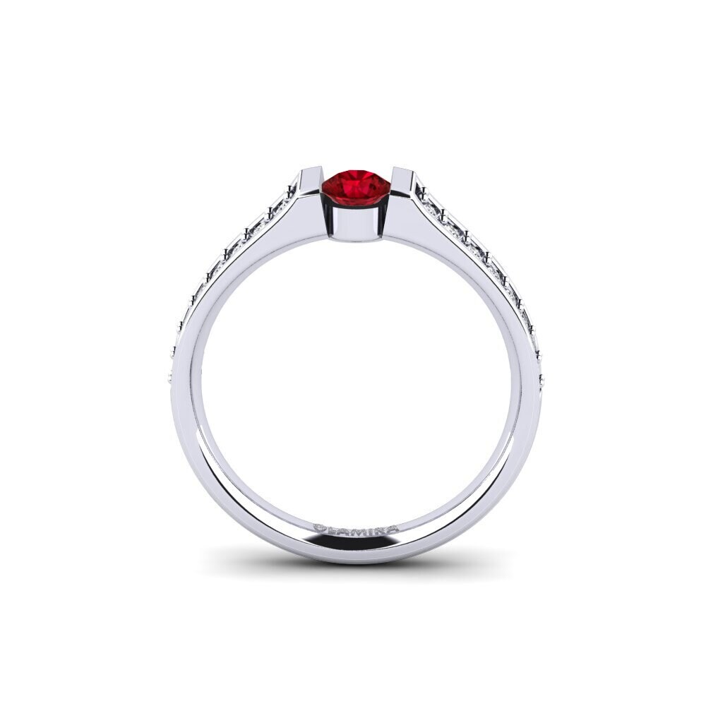 Red Zirconia Engagement Ring Panni