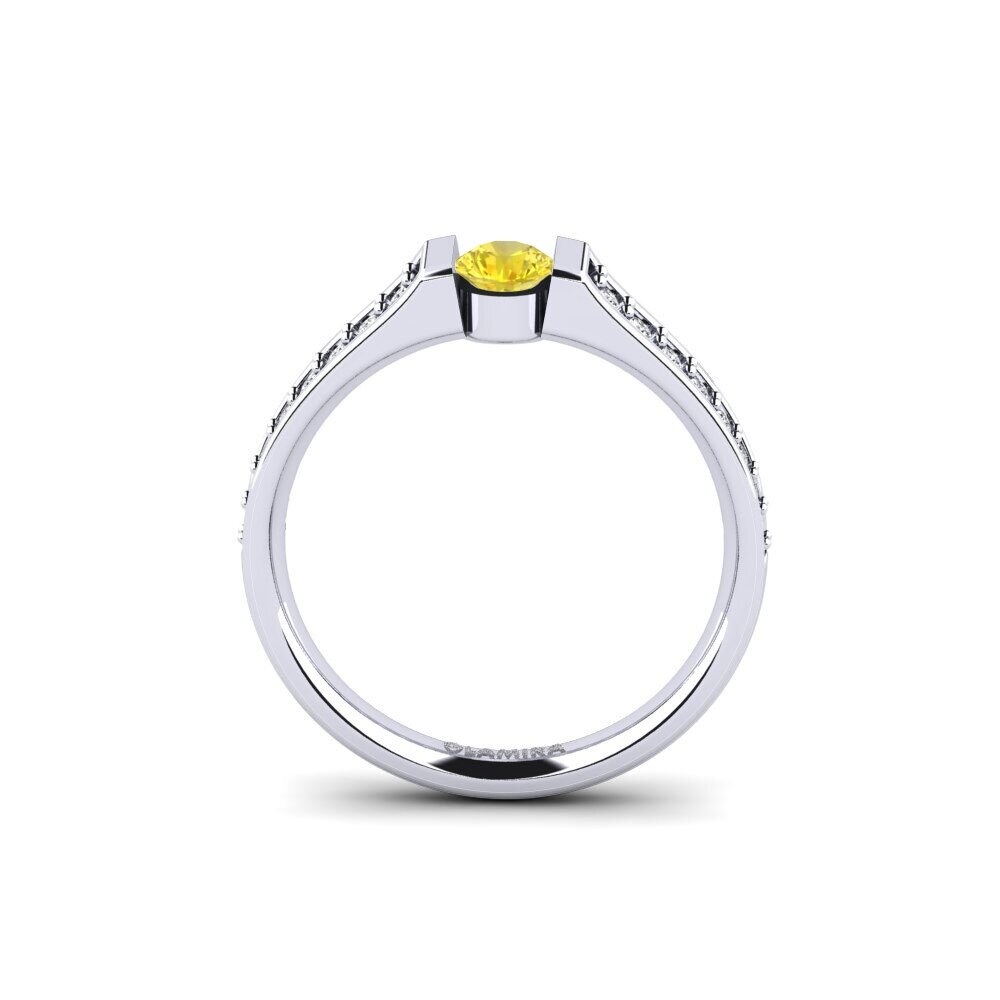 Yellow Sapphire Engagement Ring Panni