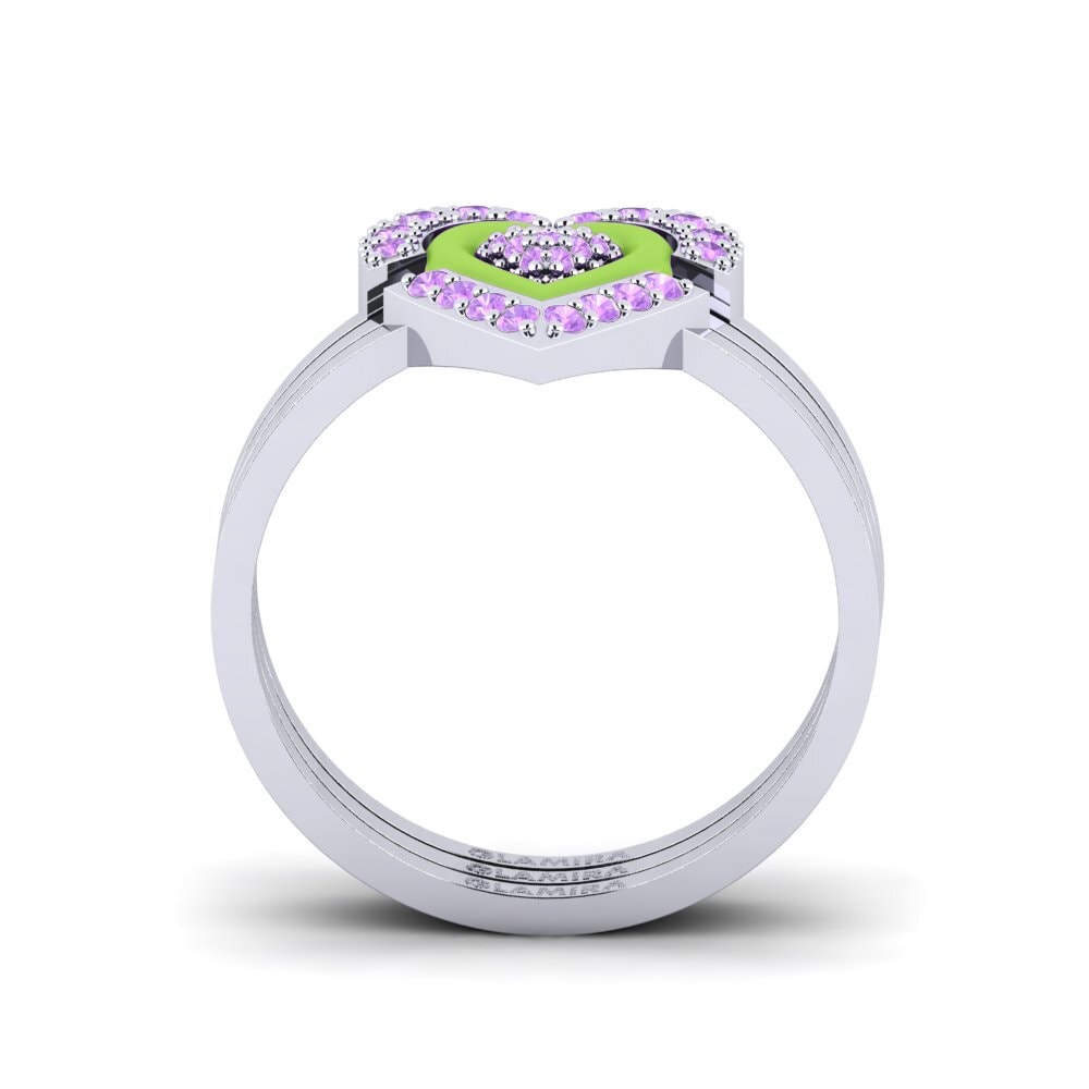 14ct White Gold Ring Adjustablelove Set