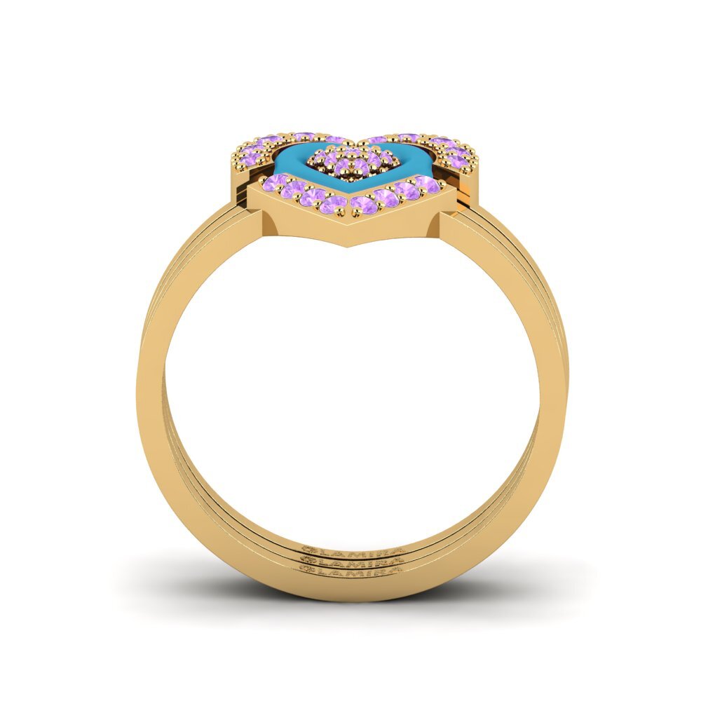 Gelbgold 750 Ring Adjustablelove Set
