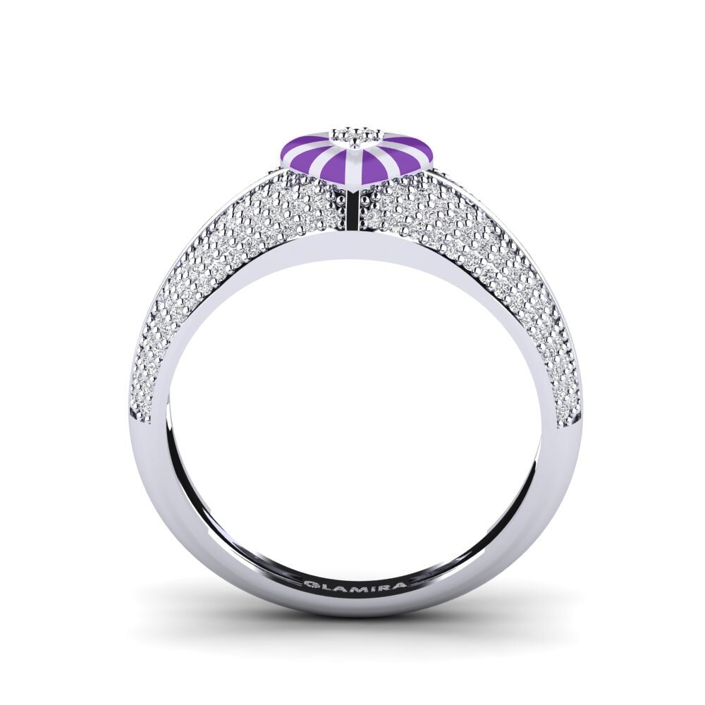 14ct White Gold Ring Chartreuse