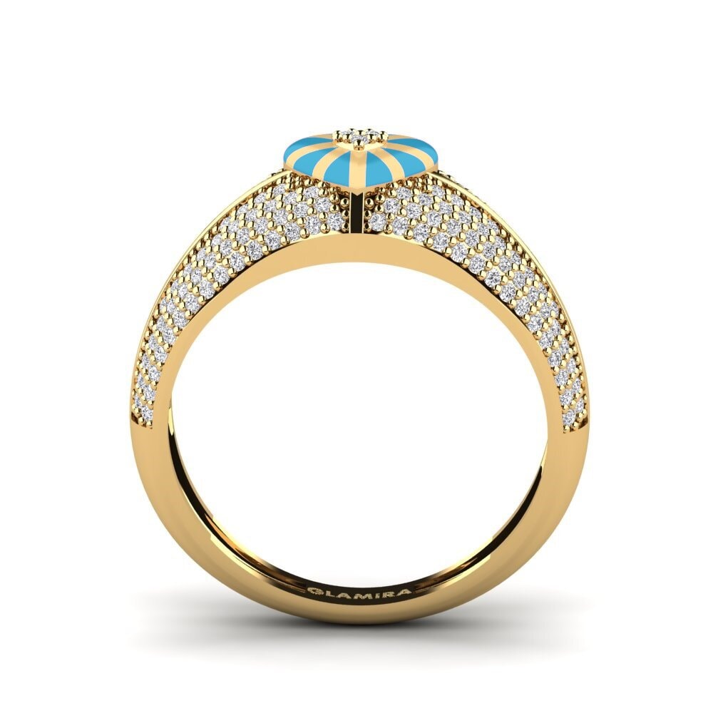Gelbgold 750 Ring Chartreuse