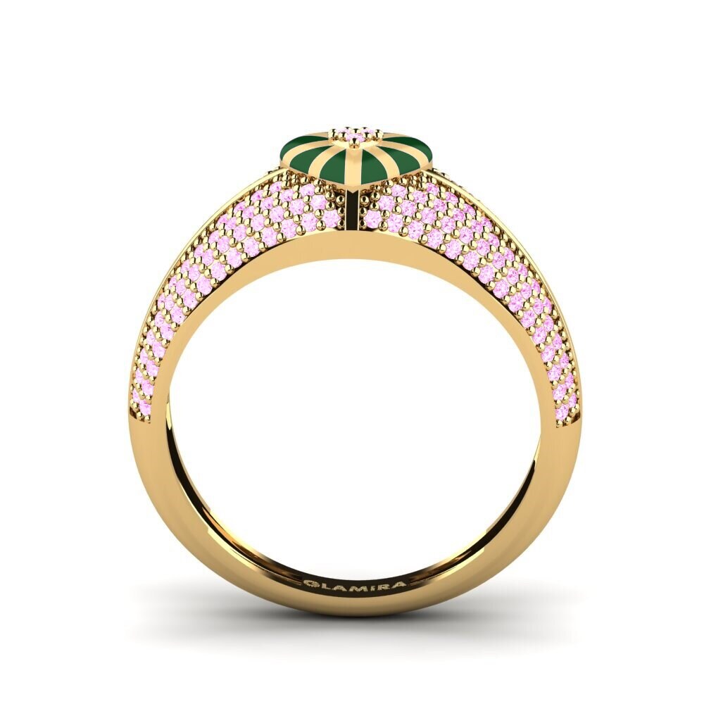 Rosa Saphir Ring Chartreuse
