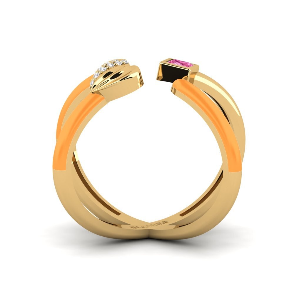 Princesa Zafiro Rosado Anillo Hued