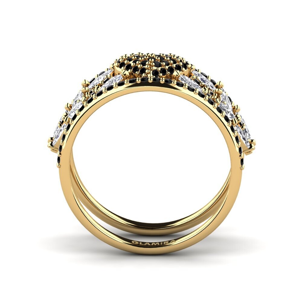 Zafiro negro Anillo Lidenska