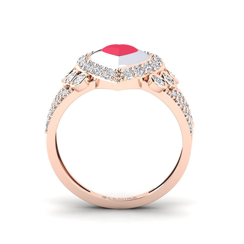 750 Rot & Weißgold Ring Trappabuono