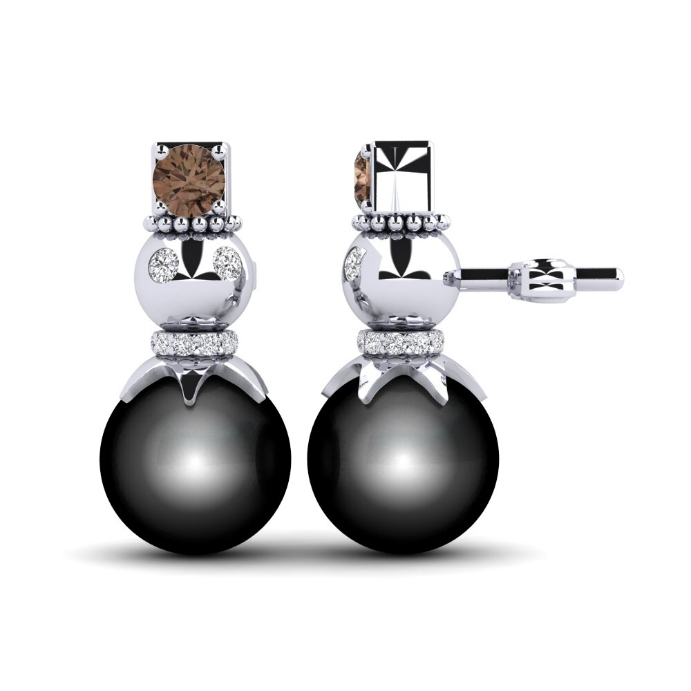 Rook Kwarts Dames Oorbellen Biero