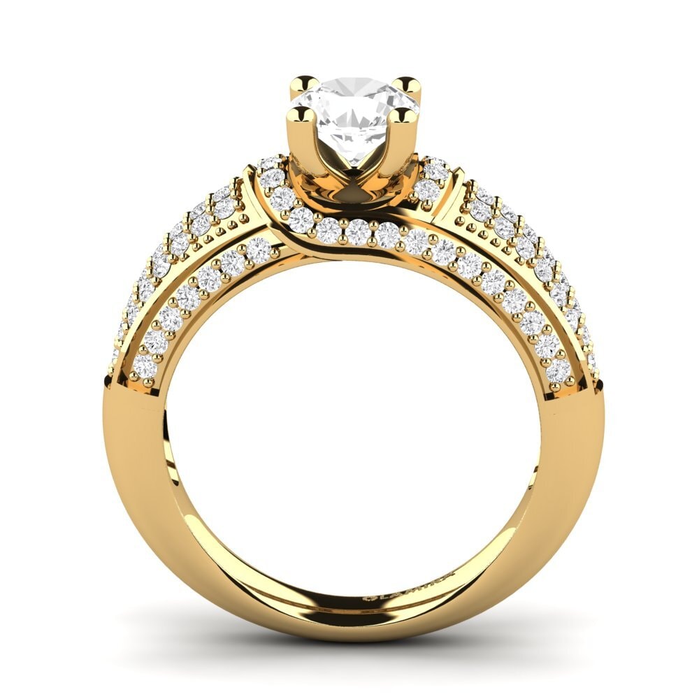 White sapphire Engagement Ring Anica