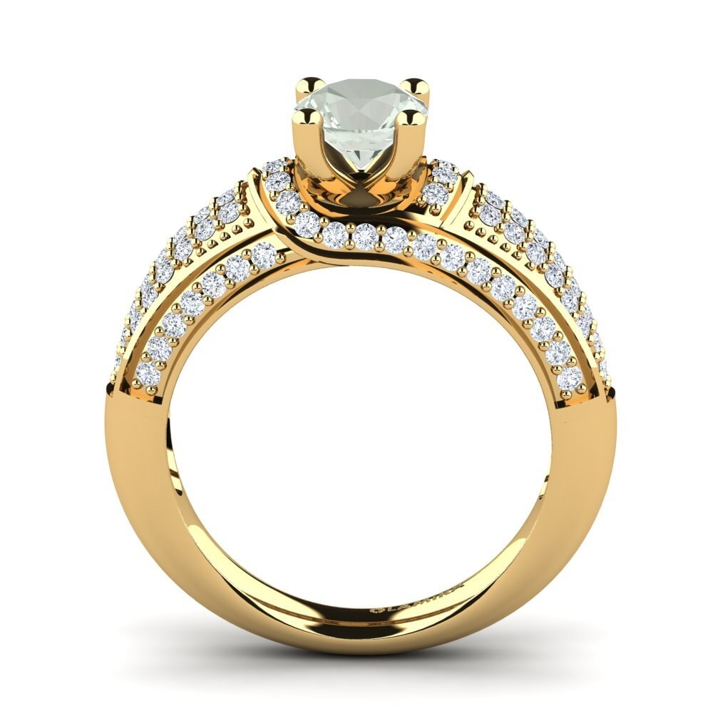 Green Amethyst Engagement Ring Anica