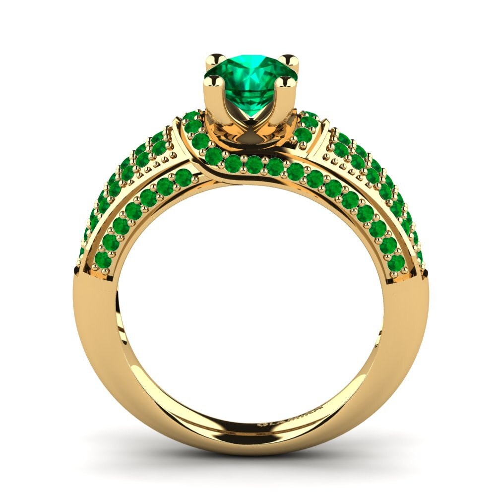 Emerald (Lab Created) Engagement Ring Anica