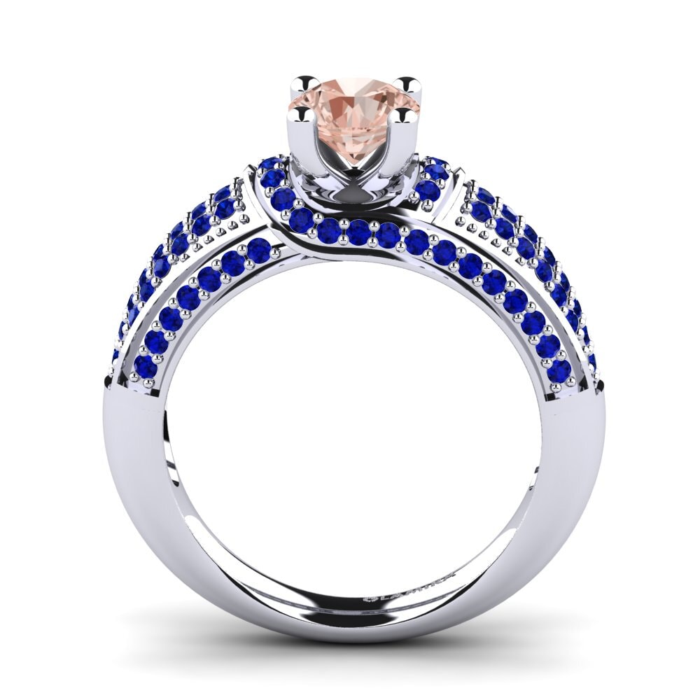 9ct White Gold Morganite Engagement Ring Anica