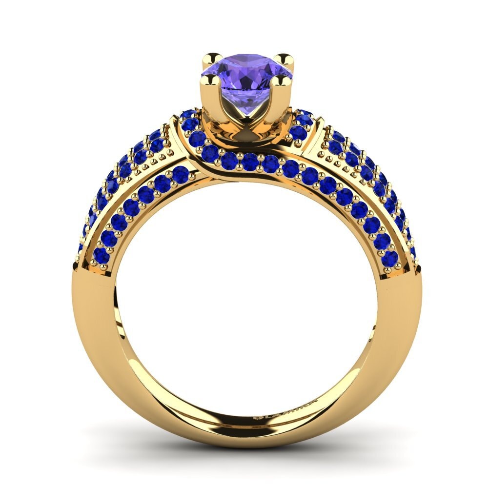14ct Yellow Gold Tanzanite Engagement Ring Anica
