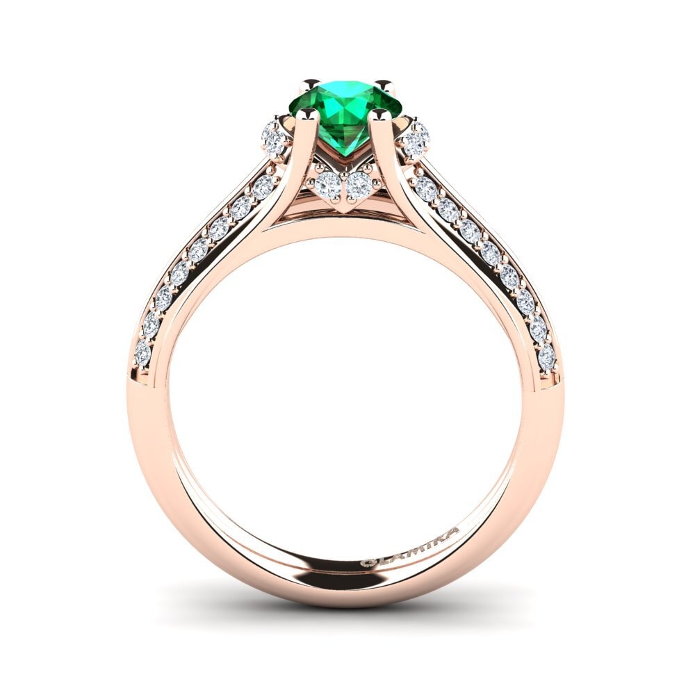 Emerald (Lab Created) Engagement Ring Eleta