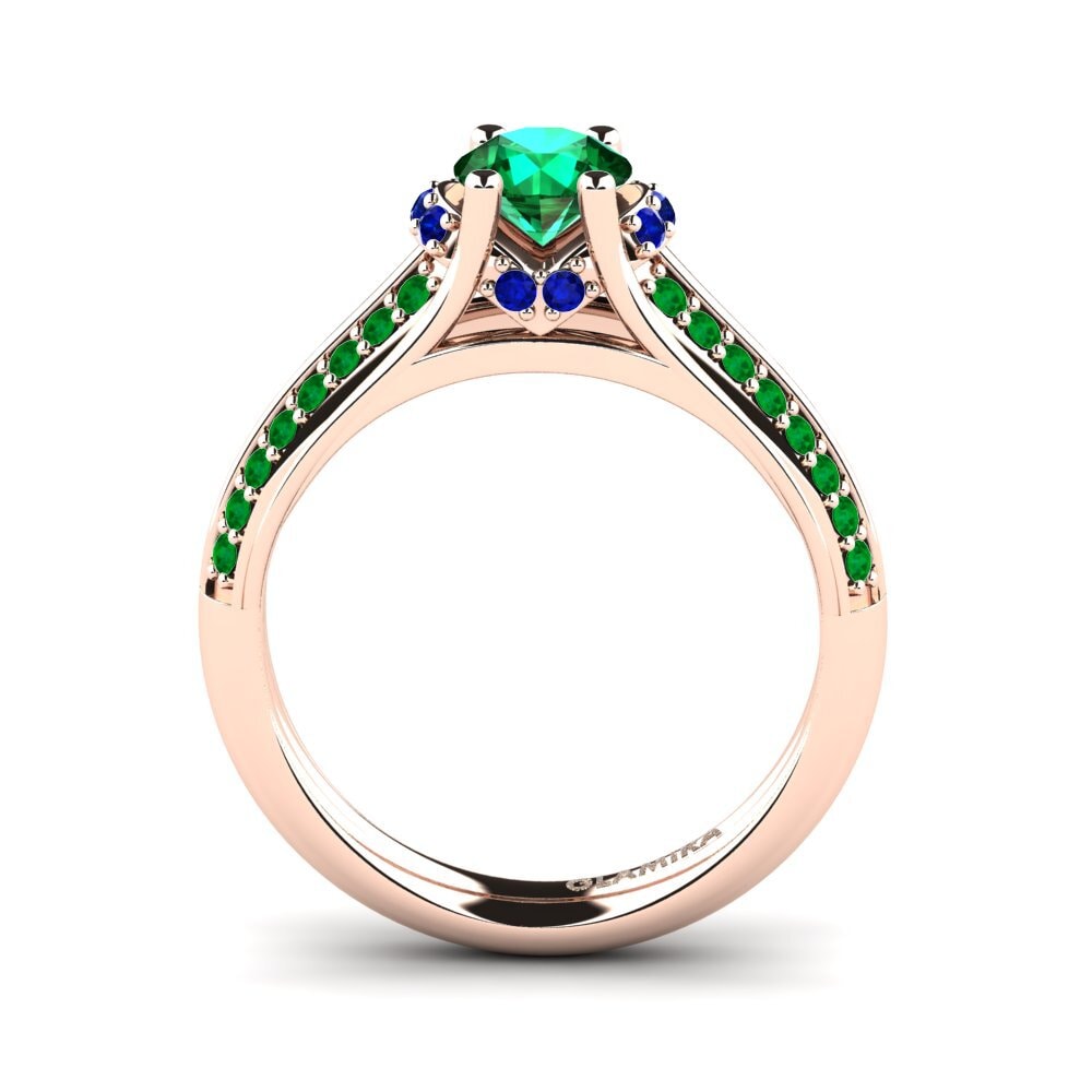 Emerald (Lab Created) Engagement Ring Eleta