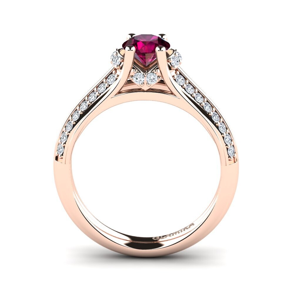 Rhodolite Garnet Engagement Ring Eleta
