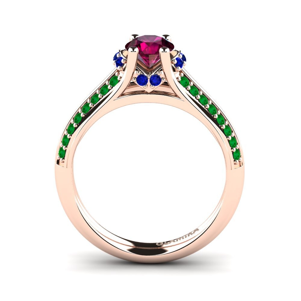 Rhodolite Garnet Engagement Ring Eleta