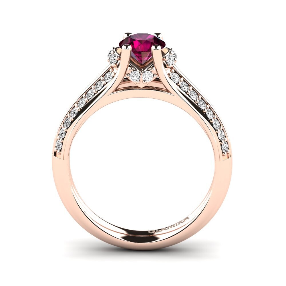 Granate Rhodolite Anillo de compromiso Eleta