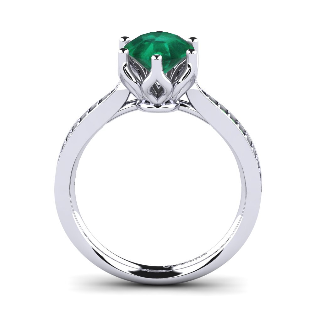 Emerald Engagement Ring Hiya