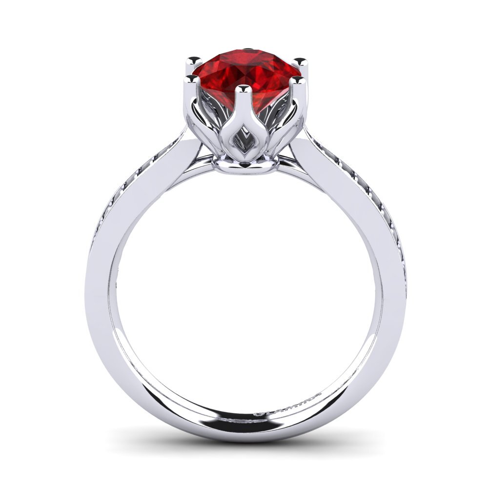 Ruby (Lab Created) Engagement Ring Hiya