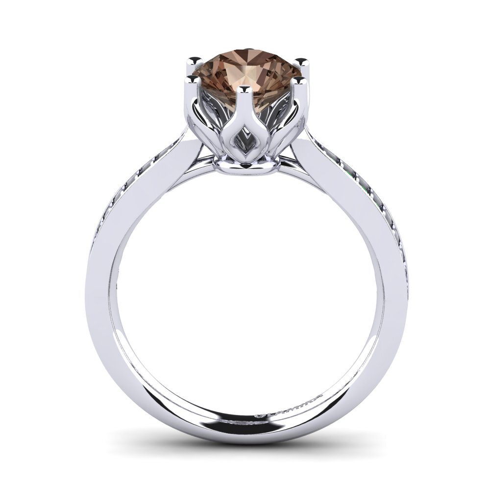 Smoky Quartz Engagement Ring Hiya