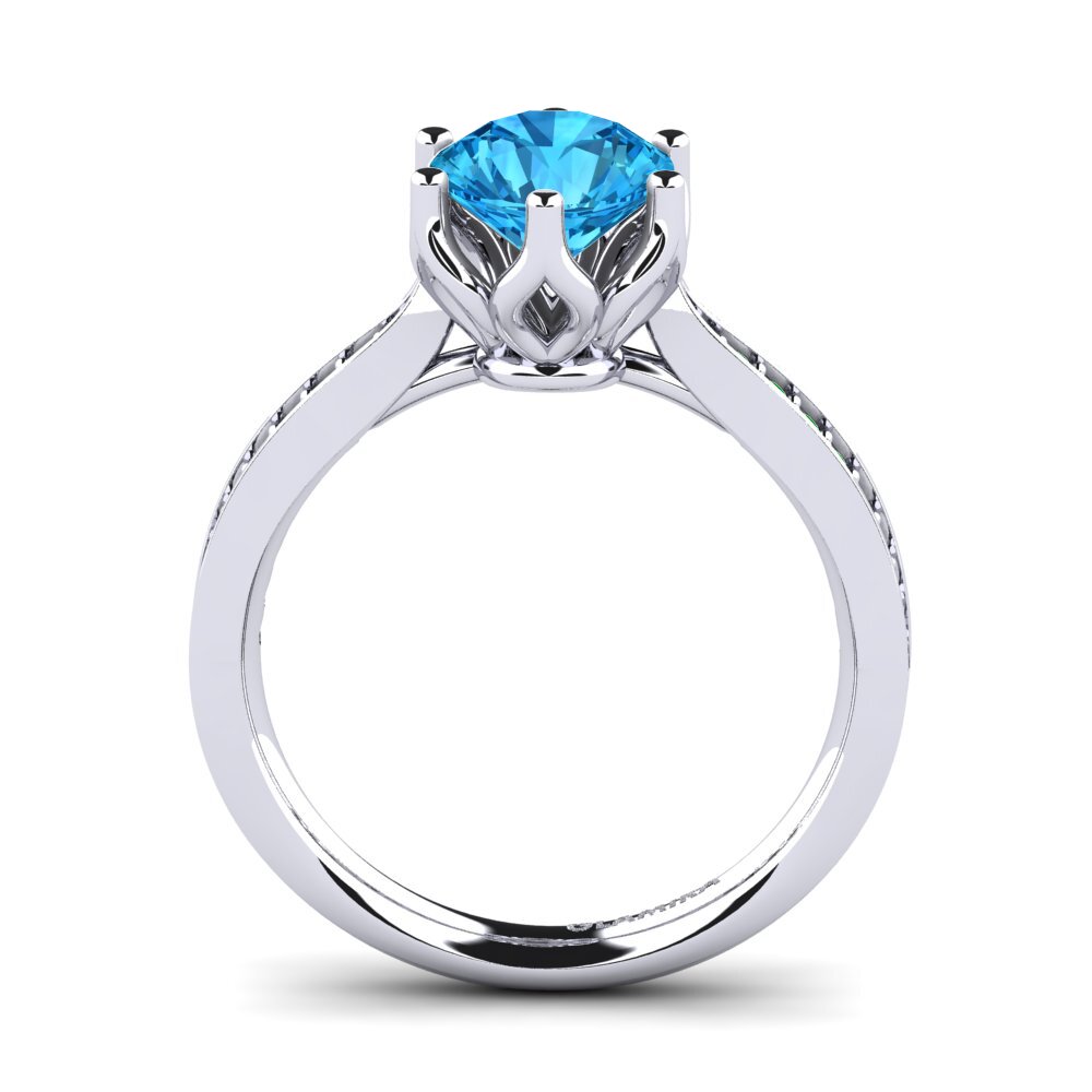 Blue Topaz Engagement Ring Hiya