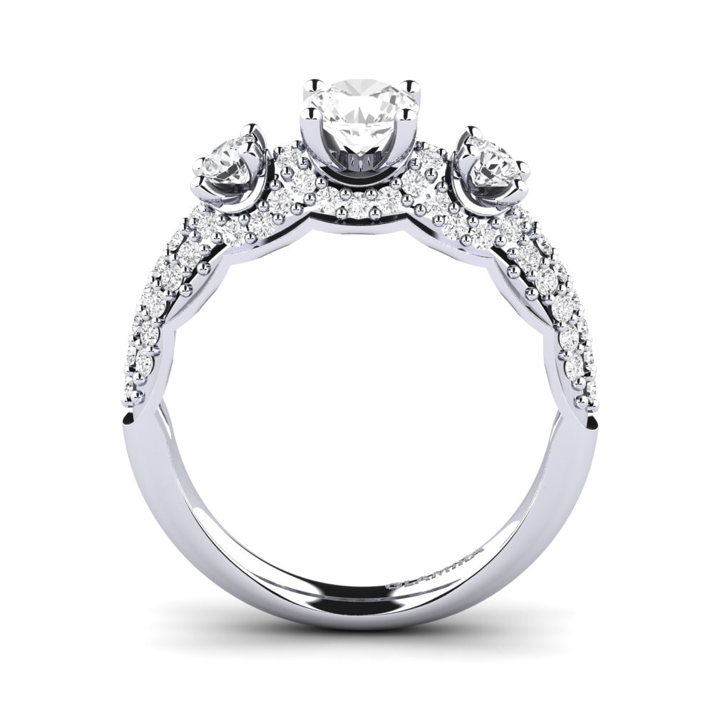 White sapphire Engagement Ring Lilava