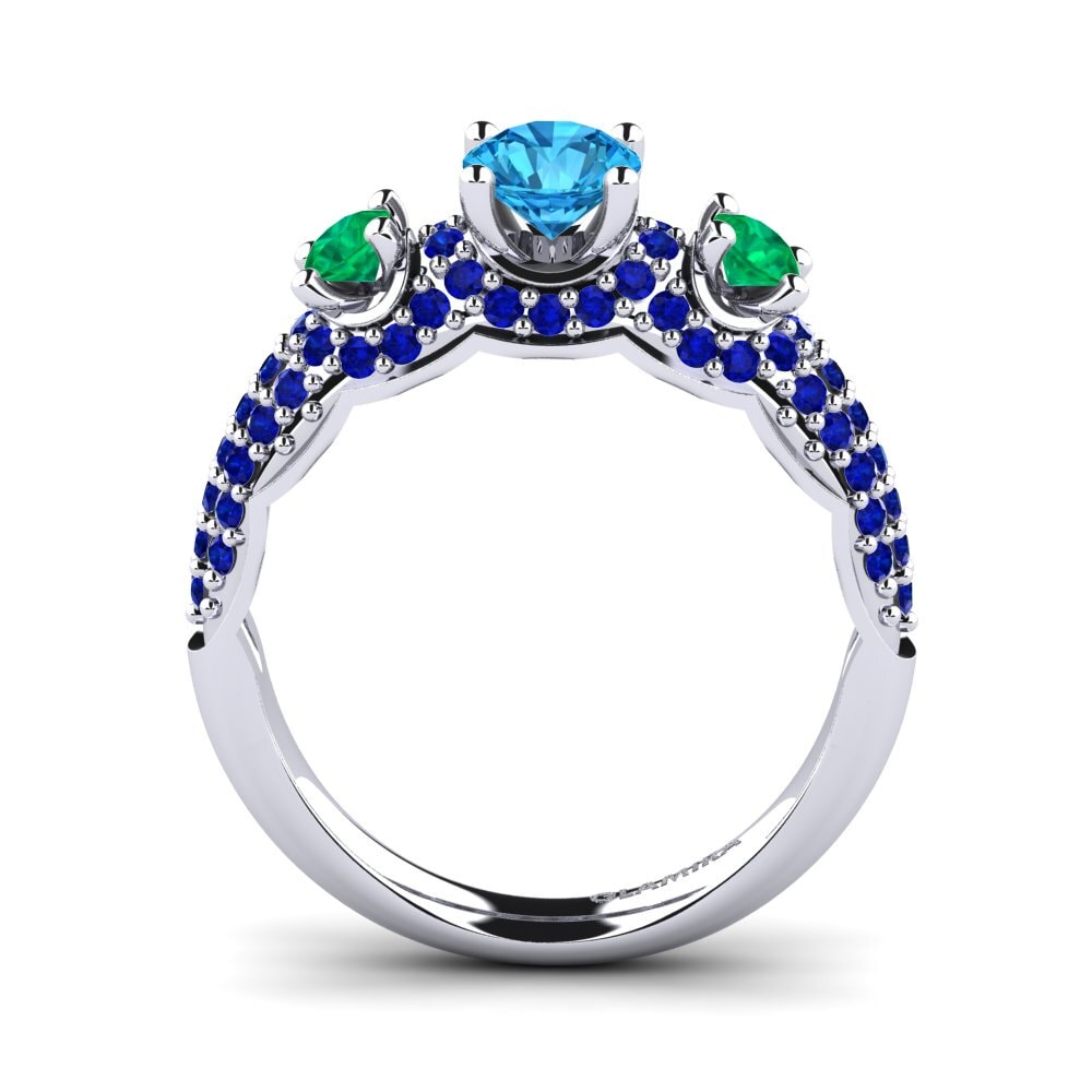 Blue Topaz Engagement Ring Lilava