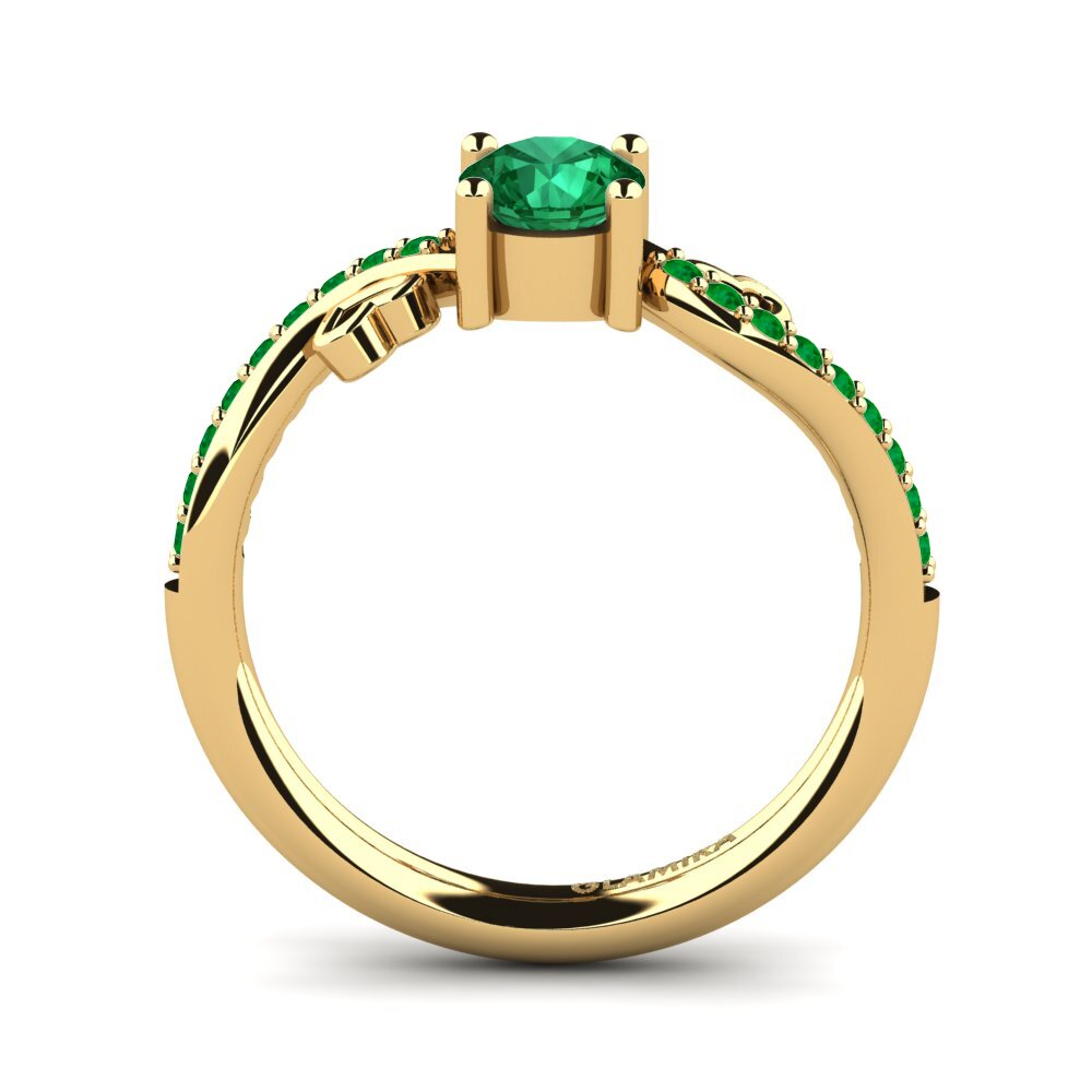 Emerald (Lab Created) Engagement Ring Mabule