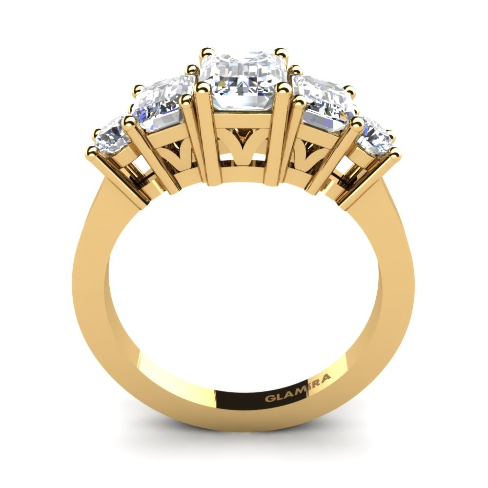 Zafiro blanco Anillo de compromiso Ailani