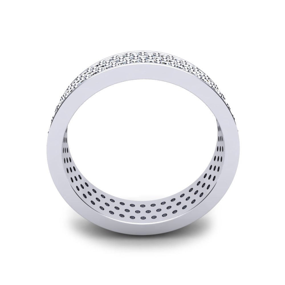 950 Palladium White sapphire Ring Graciela