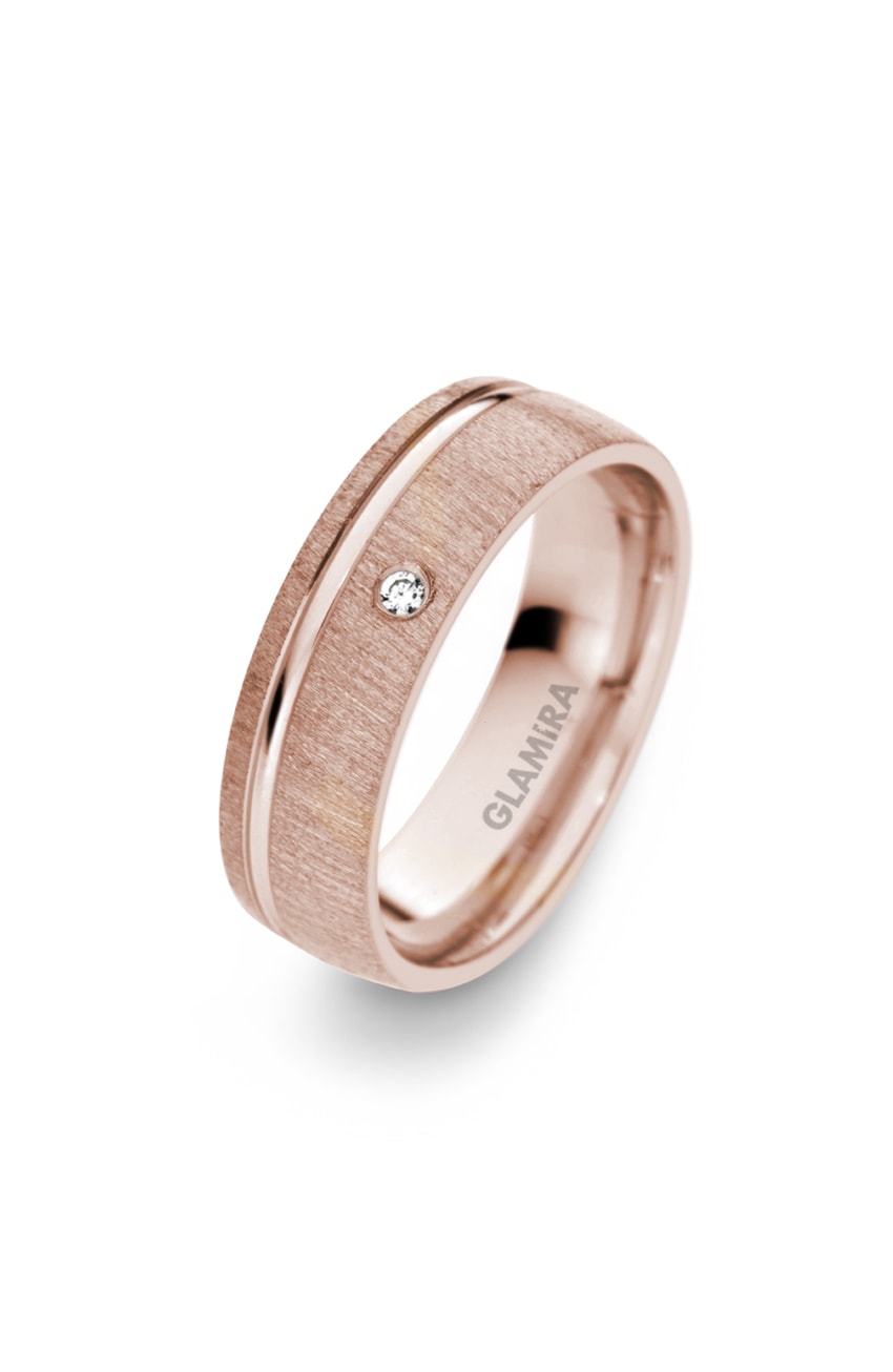 18k Rose Gold Women's Wedding Ring Natural Element
